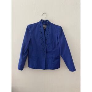 Blue/Blurple Vintage Stirling Cooper Blazer with Eyelet Details - Size 2P